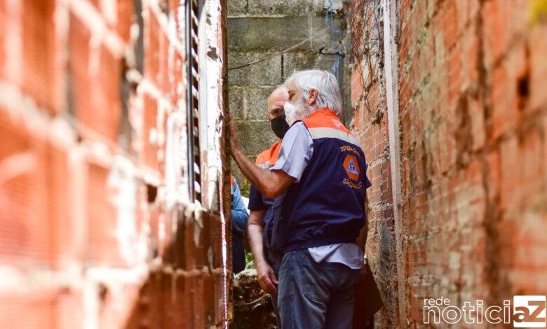 Defesa Civil interdita casas em Jundiaí