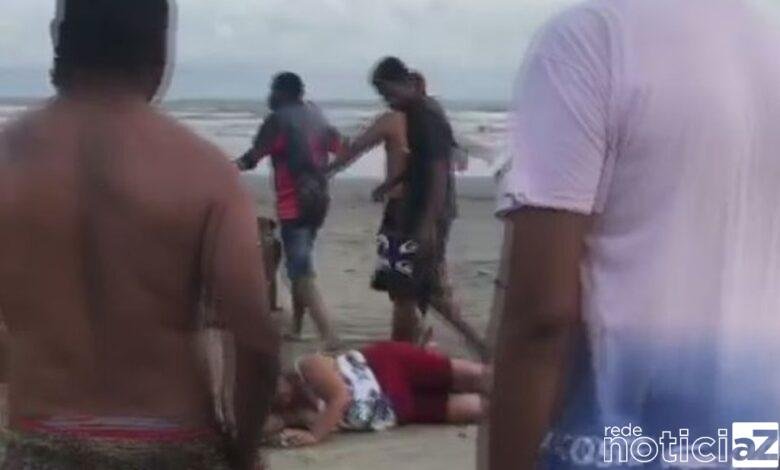 Corrida de cavalos e motos na praia deixa cão morto e mulher ferida