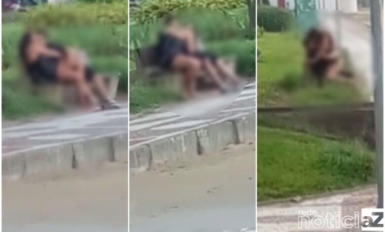Amor intenso de casal chama a atenção no Litoral Paulista