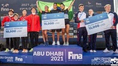 Brasil fatura o ouro nos saltos ornamentais por equipes