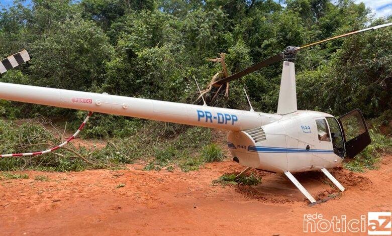 Helicóptero com 200 Kg de cocaína é apreendido