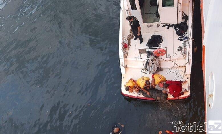 Mergulhadores encontram 130 kg de cocaína em navio no Porto de Santos