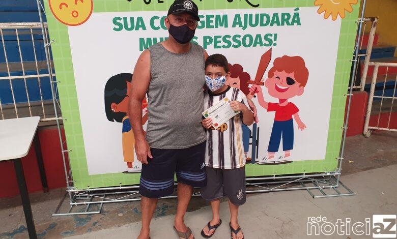 Ginásio de Campo Limpo Paulista reallização vacinação contra a Covid-19