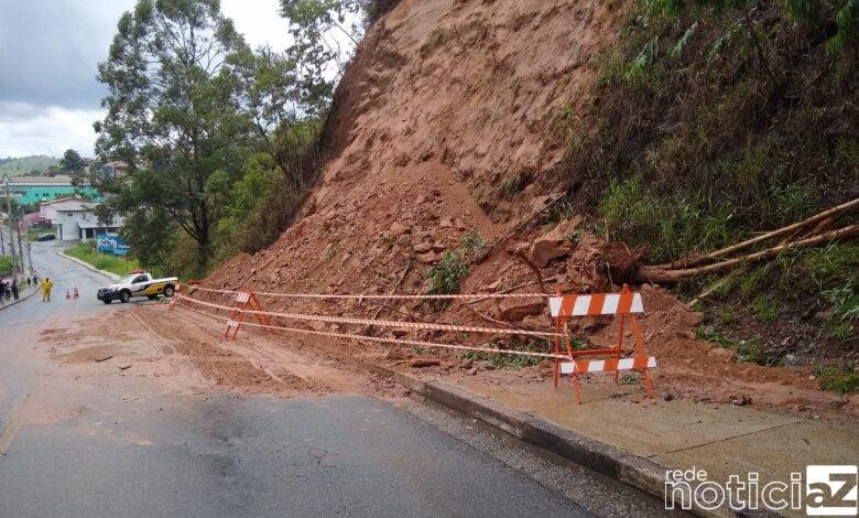 Deslizamento na Estrada Faustino Bizetto