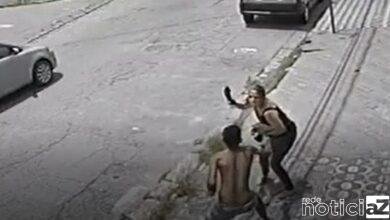 VÍDEO - Mulher ataca bandido para evitar assalto no Litoral