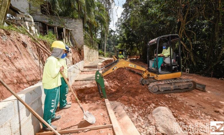 Obras na avenida Aristides Carra