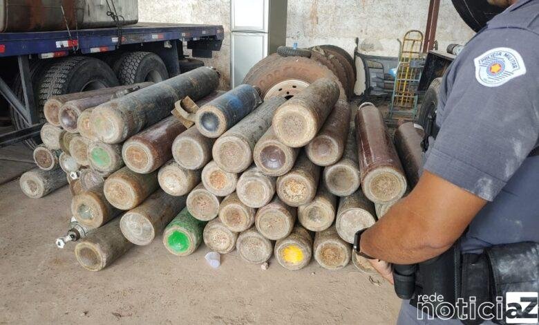 Carga de cilindros de oxigênio é recuperada em Várzea Paulista