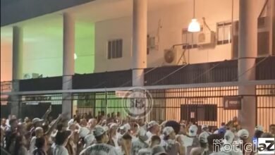 Protesto da torcida do Santos