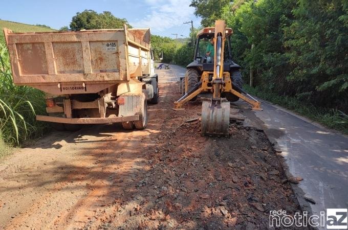 Estrada Hugo Picchi em Louveira recebe operação tapa-buraco