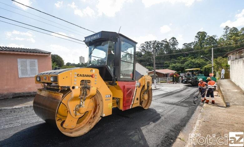Prefeitura de Jundiaí promove asfaltamento no bairro Colônia