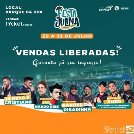 Festa Julina de Jundiaí inicia vendas de ingressos para shows