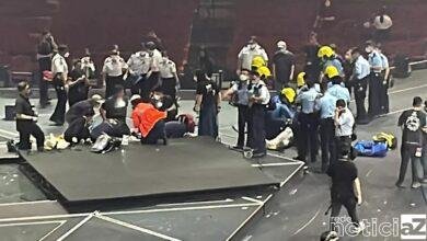 VÍDEO: Dançarino atingido por telão em Hong Kong pode ficar tetraplégico