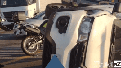 Carro cai de viaduto de Jundiaí