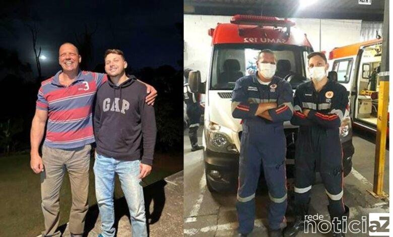 Pai e filho trabalham juntos para salvar vidas