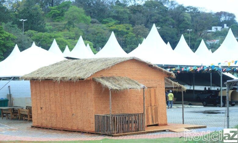 Preparativos sendo finalizados para a Festa das Tradições Nordestinas