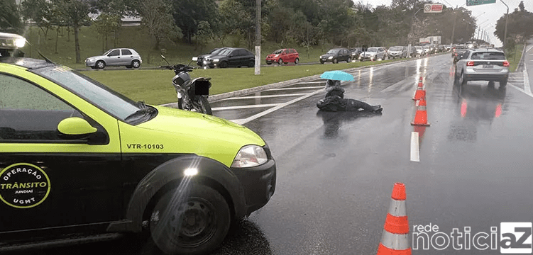 Motociclista sofre acidente em rodovia de Jundiaí