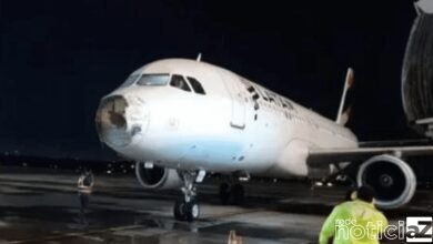 VÍDEO: Aeronave teve o "bico" arrancado durante a turbulência provocando desespero dos passageiros