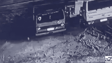 Câmera de monitoramento flagra furto de caminhão em Jundiaí