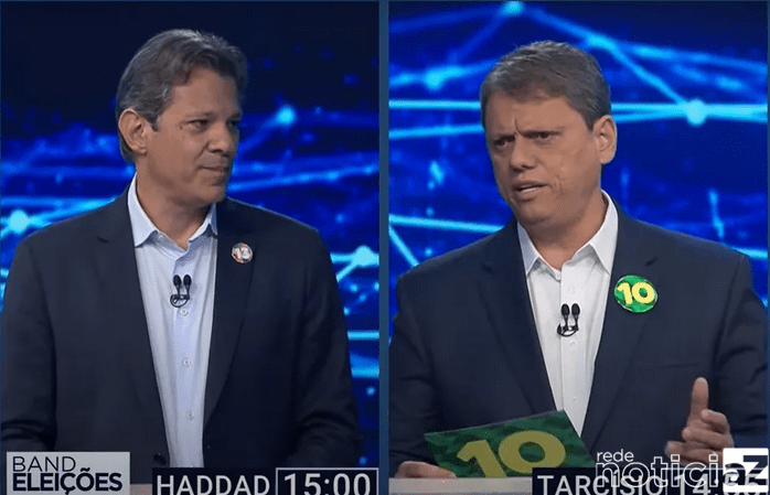 Primeiro debate do segundo turno entre Haddad e Tarcísio é realizado