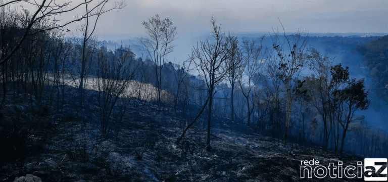 Mais de 200 mil m² de vegetação da Serra do Mursa é destruído após incêndio