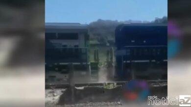 VÍDEO - Trem descarrilha e vagões tombam em Cubatão