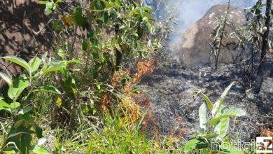 Queimada no Morro da Baleia em Jundiaí mobiliza Corpo de Bombeiros