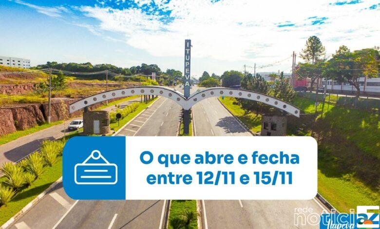 Serviços públicos terão horário diferenciado de funcionamento na segunda (14) e terça (15) em Itupeva