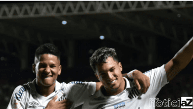Santos vira e vence o Atlético-GO em jogo decidido nos acréscimos