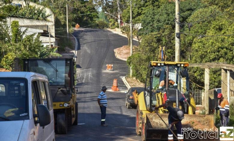 Jundiaí realiza pavimentação no Recanto da Prata