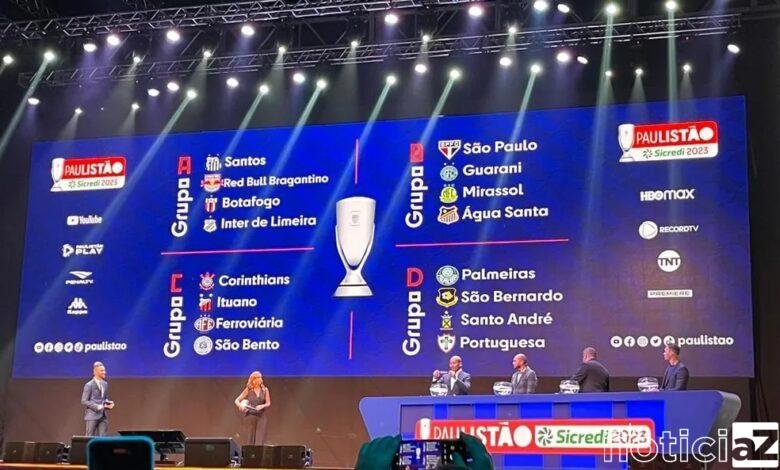 Sorteio no Pacaembu define grupos do Paulistão de 2023