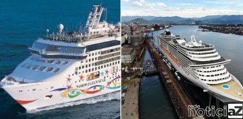 Duas pessoas são resgatadas de navios de cruzeiros no Porto de Santos