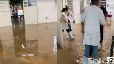 UBS de Jundiaí fica alagada depois de forte chuva