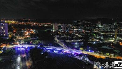 Viadutos de Jundiaí ganham iluminação LED