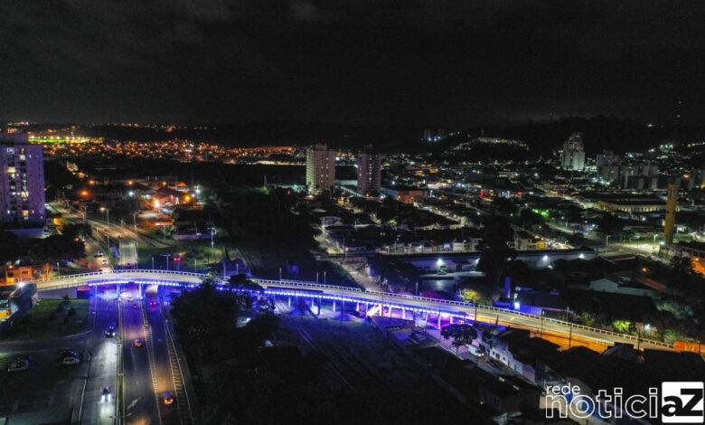 Viadutos de Jundiaí ganham iluminação LED