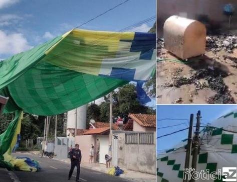Balão cai sobre casa em Louveira e provoca incêndio