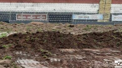 Gramado do estádio do Paulista de Jundiaí é trocado