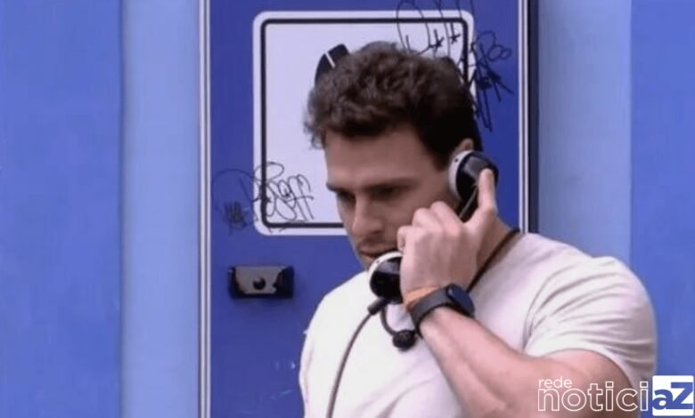 Gustavo atende o Big Fone, vai direto para paredão e indica outro participante para a berlinda