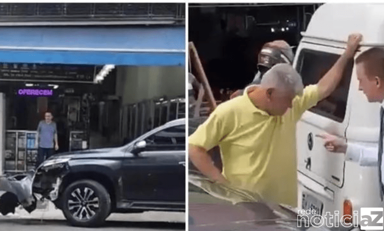 Vídeo - Deputado Celso Russomanno discute após acidente de trânsito