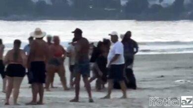 VÍDEO - Homem é agredido por banhistas após denúncia de importunação sexual