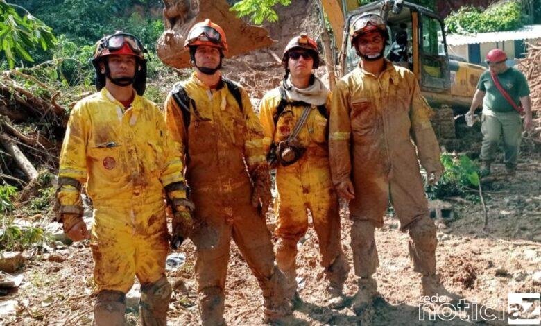 Bombeiros de Jundiaí ajudam no resgate de vítimas no Litoral Norte de São Paulo