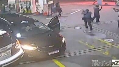 VÍDEO - Taxista bate contra viatura da PM durante fuga de assalto