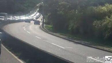 Avenida de Jundiaí tem lentidão de trânsito por causa de acidente