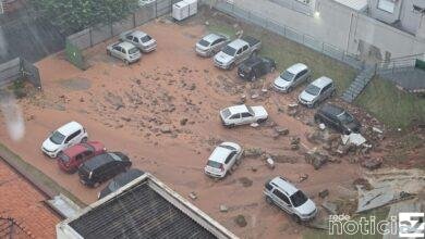 Itatiba registra fortes chuvas durante a tarde e ruas ficam alagadas