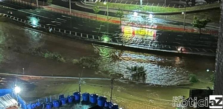 Chuva forte provoca alagamentos em Jundiaí e gera impactos na Linha 7-Rubi