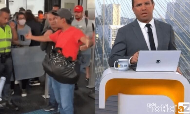 Vídeo – Homem xinga Globo ao vivo e Bocardi se revolta