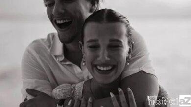 Aos 19 anos atriz fica noiva de filho de astro do Rock Internacional