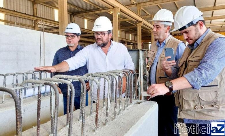 Fabricação de pré-moldados para Hospital de Várzea Paulista é monitorada pela prefeitura