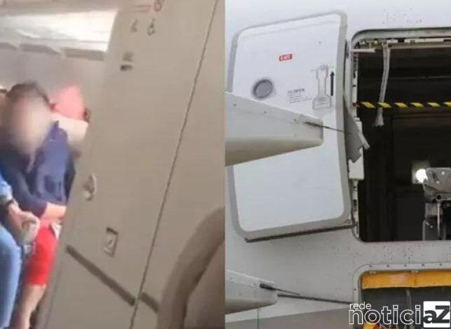 "Inacreditável! Homem abre porta de avião em pleno voo com 194 pessoas a bordo"