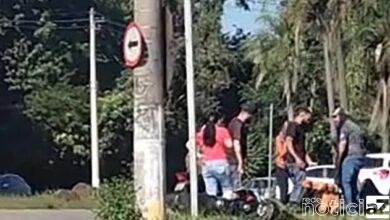 Motociclista fica ferido ao sofrer grave acidente na Geraldo Dias