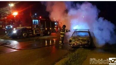 Fogo consome carro e motorista fica ferido em Campo Limpo